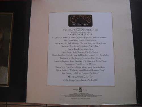 CARPENTERS - NOW & THEN GATEFOLD VINYL, LP, RECORD